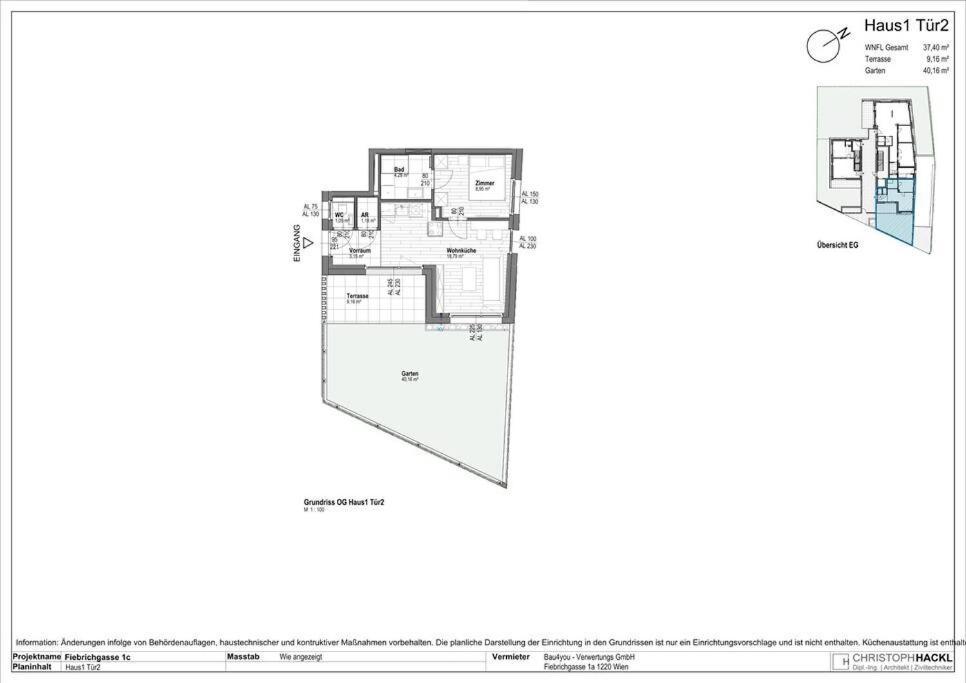 Modern Studio Gardenia_Gartenwohnung Alte Donau Wina Bagian luar foto